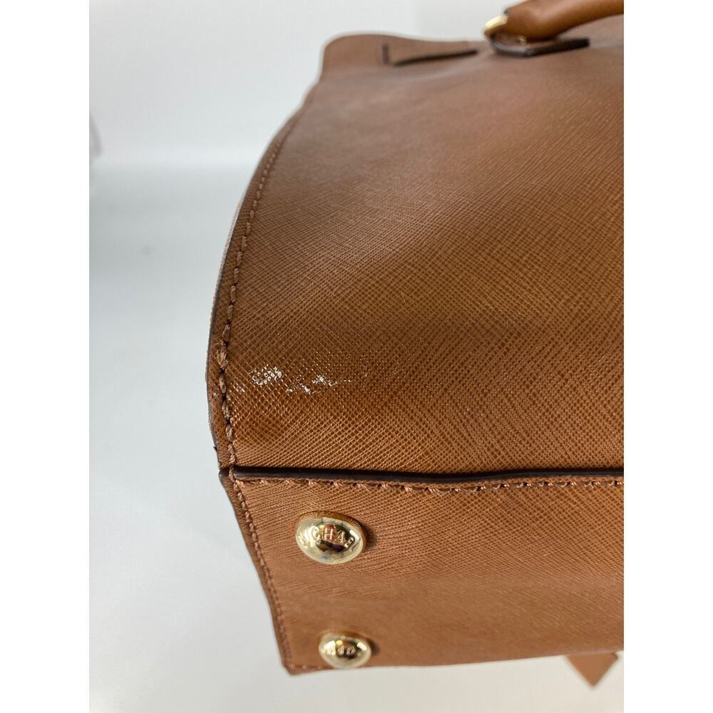 MICHAEL KORS, HAMILTON LARGE BROWN LEATHER SHOULDER BAG ASIS - Picture 7 of 15